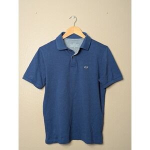 Vineyard Vines Edgartown Polo Shirt Blue XS Stretch Cotton Blend Whale Logo